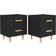 vidaXL 811973 Black Bedside Table 35x40cm 2pcs