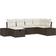 vidaXL 6 Piece Garden Set Brown Poly Rattan Modular Sofa