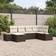 vidaXL 6 Piece Garden Set Brown Poly Rattan Modular Sofa