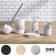 OHS 4-Piece Ribbed Bathroom Accessories Set