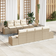 vidaXL 8 Piece Garden Sofa Beige Poly Rattan Outdoor Lounge Set