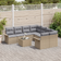 vidaXL 9 Piece Garden Sofa Beige Poly Rattan Outdoor Lounge Set