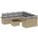 vidaXL 9 Piece Garden Sofa Beige Poly Rattan Outdoor Lounge Set