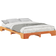vidaXL Gulv Seng Ramme Med Opbevaring Brun 140 x 210 cm Rammeseng