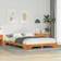vidaXL Gulv Seng Ramme Med Opbevaring Brun 140 x 210 cm Rammeseng