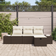 vidaXL 4 Piece Garden Set Brown Poly Rattan Modular Sofa