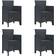 vidaXL Garden Chairs with Cushions 4 pcs Anthracite Poly Rattan