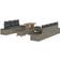 vidaXL 10 Piece Garden Sofa Grey Poly Rattan Acacia Outdoor Lounge Set