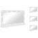 vidaXL Vanity with Led Lights 100x55x18 cm Table Mirror