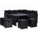 vidaXL 315230 - Black Loungesæt, 1 borde inkl. 1 sofaer