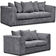 B&Q Dylan Grey Sofa 190cm 2pcs 3 Seater, 2 Seater