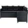 vidaXL 315230 - Black Loungesæt, 1 borde inkl. 1 sofaer