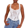 PrettyLittleThing Textured Sheer Floral Square Neck Corset - White