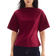 H&M Boat-Neck Cotton Top - Burgundy