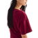 H&M Boat-Neck Cotton Top - Burgundy