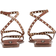 River Island Wide Fit Eyelet Strappy - Brown/Amber