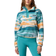 Columbia Helvetia II Printed Cropped Half Snap Pullover - Teal Rogue Valley