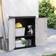 vidaXL grey and Terrace Patio Garden Tool Cupboard Storage Cabinet 65x85cm