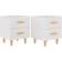 vidaXL 811971 White Nattbord 35x40cm 2st