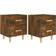 vidaXL 817286 Smoked Oak Bedside Table 35x40cm 2pcs