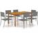 vidaXL 3067831 - Grey Patio Dining Set, 1 Table incl. 6 Chairs