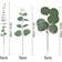 Shein 15/30pcs 3 Kinds Mixed Artificial Eucalyptus Leaves Stems Bulk Fake Silver Dollar Eucalyptus Greenery Decoration Faux Eucalyptus Plant Branches For Wedding Floral Centerpiece Flower Arrangement Gifts Birthday Graduation Green Artificial Plant 3pcs