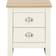 GFW Lancaster 2 Drawer Cream Bedside Table 39.5x45cm