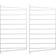 String Wall Panel White Shelf 2pcs