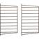 String Wall Panel Brown Shelf 2pcs