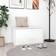 vidaXL Hall High Gloss White Storage Bench 80x45cm