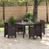 vidaXL Garden Table Brown 100x100x73 cm Poly Rattan