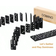 Shein 28pcs/set Wooden Black Dominoes Games Set Portable Desktop Game Travel Party Play Props Resespel