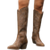 Shein Women's Fashion Solid Color Versatile Electric Embroidered Leather Side Zipper Wedge High Boots