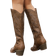 Shein Women's Fashion Solid Color Versatile Electric Embroidered Leather Side Zipper Wedge High Boots