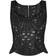 PrettyLittleThing Textured Sheer Floral Square Neck Corset - Black