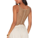 PrettyLittleThing Textured Sheer Floral Square Neck Corset - Brown