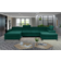 ELTAP Josette Dunkelgrün Sofa 370cm 5-Sitzer