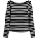 H&M Damen Shirt Mit U-Boot-Ausschnitt - Schwarz