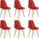 vidaXL 289121 Red Kitchen Chair 82cm 6pcs