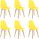 vidaXL 289118 Yellow Kitchen Chair 82cm 6pcs