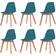 vidaXL 244782 Turquoise Kitchen Chair 82cm 6pcs