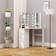 vidaXL Corner White Dressing Table 54x111cm