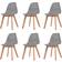 vidaXL 244776 Grey Kitchen Chair 82cm 6pcs