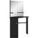 vidaXL Corner Black Dressing Table 54x111cm