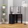 vidaXL Corner Black Dressing Table 54x111cm