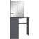 vidaXL Corner Grey Dressing Table 54x111cm