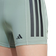 adidas Women's Optime 3 Stripes 1/4 Short Leggings - Silver Green