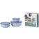 Mepal Cirqula Low Nordic Blue Kitchen Container 3pcs 1.25L
