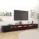 vidaXL Led Lights Black TV Bench 300x40cm