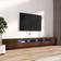 vidaXL Led Lights Brown Oak TV Bench 100x40cm 3pcs